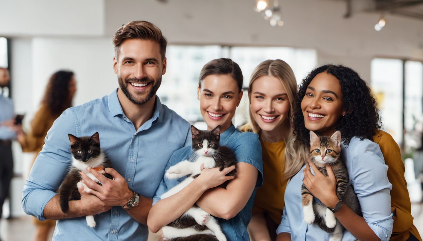 Holding kittens