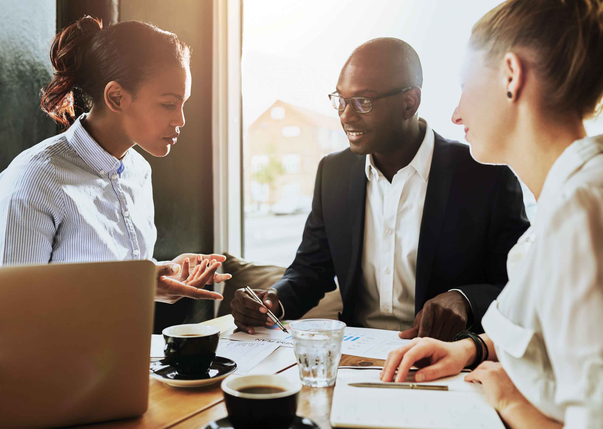 Collaboration at a desk
